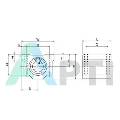 Підшипник в корпусі SMA 12 G UU EXL ( LM 12 UU)