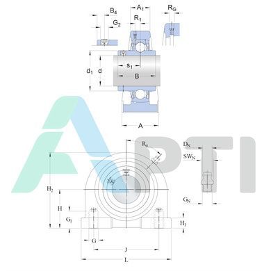Подшипник в корпусе UCPA 206 SKF
