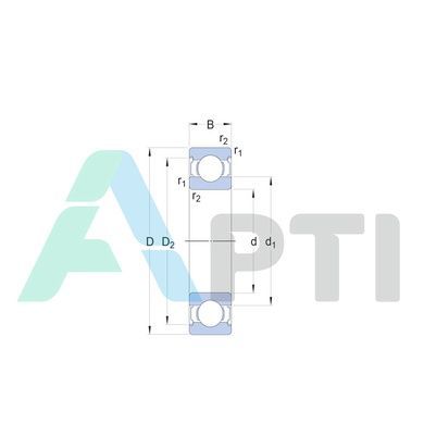 Підшипник 1000907 (61907 2RS)(6907 2RS) EXL