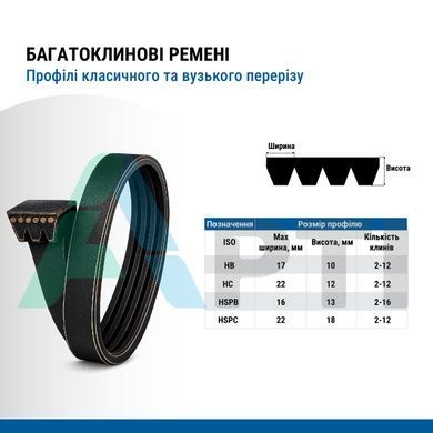 Ремінь багатоклиновий 2HSPC-6000 Lp / 2SPC-6000 Lp EXCELLENT