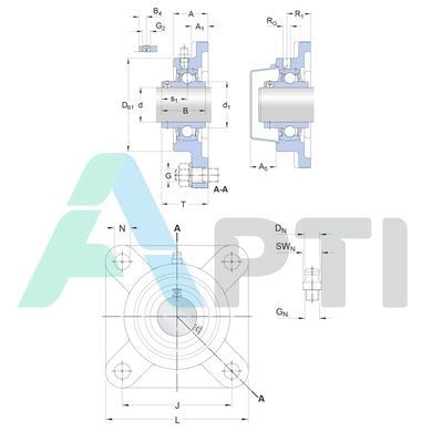 Подшипник в корпусе UCF208/H SKF