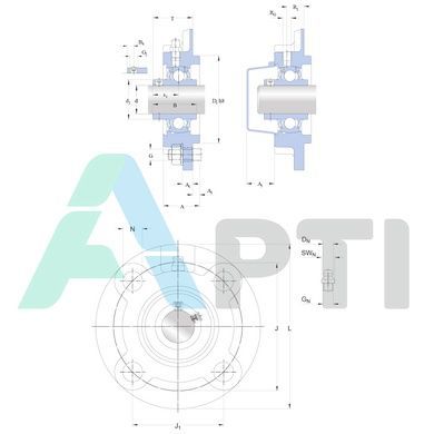 Підшипник в корпусі UCFC204 EXL