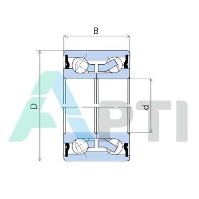 Підшипник ступичний 256707 (DAC35680037 2RS) THT