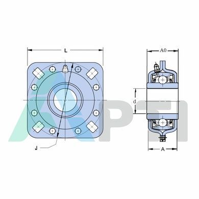 Подшипник в корпусе DHU 1 1/2 R209 EXL