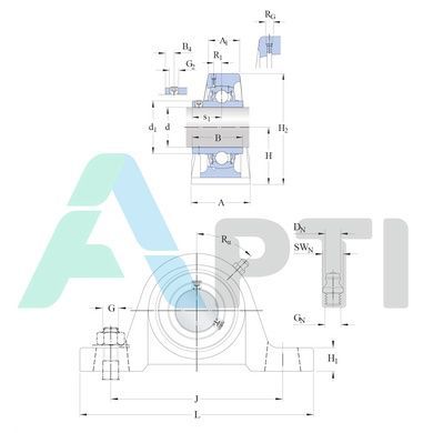 Підшипник в корпусі UCP205/H SKF