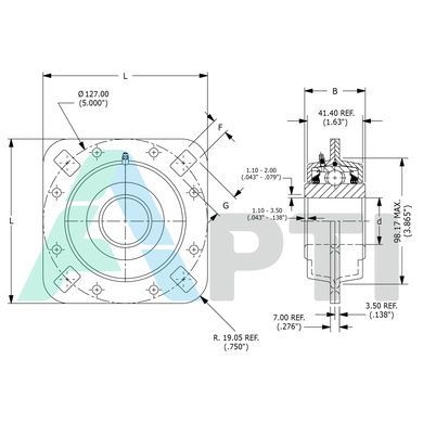 Підшипник в корпусі PER.GFD209RPPB52 PEER