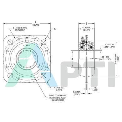 Підшипник в корпусі PER.GFD209RPPB58 PEER