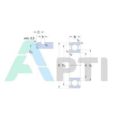 Підшипник 50310 (6310N) EXL