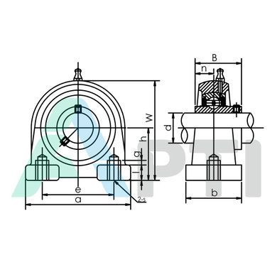 Подшипник в корпусе UCPA209 ЕXL
