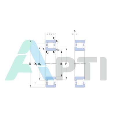 Підшипник 42216 (NJ216) EXL